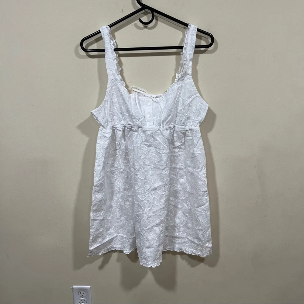 NWT Aerie Off-Duty Embroidered Cotton Nightie
Size M white pjs dress - Picture 3 of 11